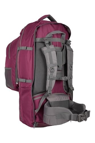 Mountain Warehouse Traveller 60L + 20L Travel Backpack Purple RWF — view 5
