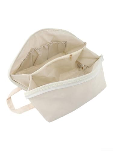Underwear Storage Bag with Compartments for Bras Socks and Lingerie Portable Organizer Memory Cloth Pouch Lightweight Case for Home Travel Drawer 25x13x13cm White Pink(C) — view 3