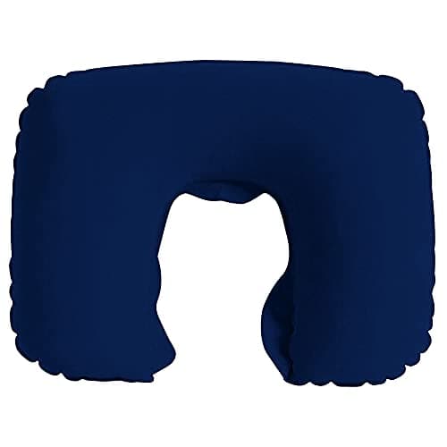 Pack of Two Inflatable Blow up Neck Pillow for Holiday and Travel Comfort. Compact and Light for Easy Storage (Royal Blue) — view 5