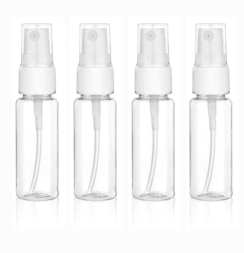 SOPSTUO 20ml Spray Bottles - 4 Pack Fine Mist Atomiser Empty Travel Spray Bottles for Toiletries Perfume Toners Rose Water Cosmetics