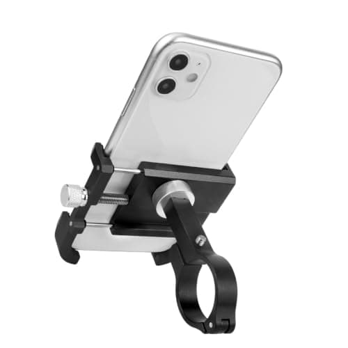yanwuwa Motorcycle Phone Stand, Handlebar Phone Mount, Black and gold — view 5