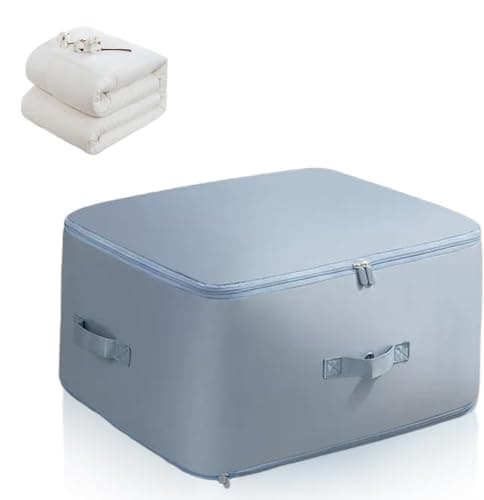 Ultra Space Saving Self-Compression Organiser, Space Saving Bags, Compression Packaging Bags, Storage Bags for Clothes, Vacuum Sealed Blankets Storage Bags (Blue, L)