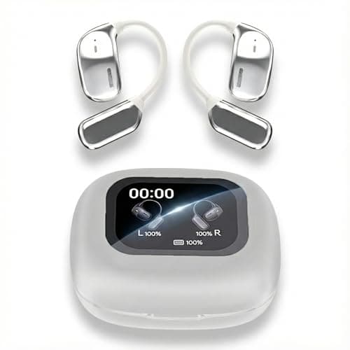 DEMPOWER Wireless Earbuds with Smart Touch Screen Case – AI Voice Translator Supporting 144 Languages, ANC Noise Cancelling, Remote Camera Control, 360° Surround Sound, Bluetooth 5.4 Headphones