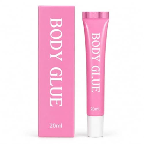 Body Glue - Clear Invisible Body Glue for Clothes & Compression Stockings- Invisible Clothing Adhesive for Straps, Low Collars, Dresses, Dancewear, Parties, Travel & Events