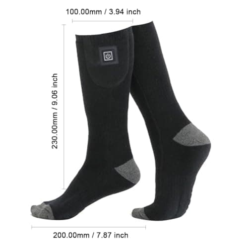 Heated Socks, Electric Heated Socks For Men And Women, Winter Foot Warmer Socks, Washable Electric Heated Socks With 3 Heating Settings, Suitable For Ski Riding, Snowboarding, Camping — view 4