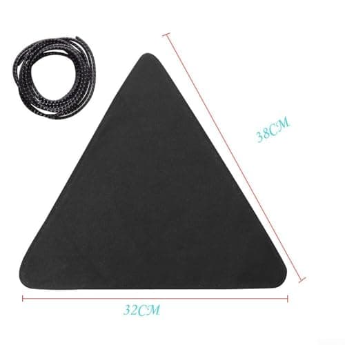 SiSinkal Portable Folding for Camping Stool Cloth 38cm Waterproof Canvas Tripod Seat Replacement for Outdoor Fishing Hiking Backpacking Travel Gardening Mountaineering Use(Black) — view 3