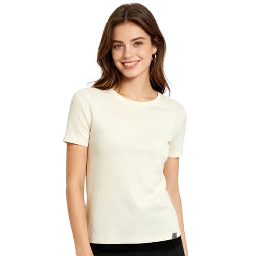 TWCHAS 100% Women Merino Wool Short Sleeve T-Shirt, Ultra Soft & Breathable Merino Wool Tee for Hiking Running Travel, Merino Wool Base Layer with Odor Resistant Natural Fiber