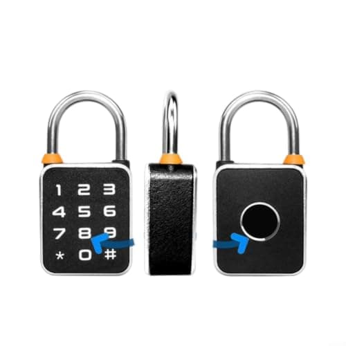 Risveglio Waterproof Fingerprint Padlock, APP Controlled Biometric Security Lock Locker Luggage Dormitory, for Stainless Steel(T32B) — view 5