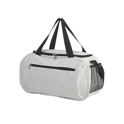 Fashion Duffel Duffle Bag Trending Designer Waterproof Portable Polyester Luggage Gym Sport Travel Bag, WHITE — view 2