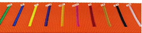 Personalised Luggage Strap with Name – Custom Embroidered Suitcase Belt 180cm x 5cm – Adjustable Travel Baggage Strap for Easy Identification – 100% Polypropylene Material (Orange) — view 3