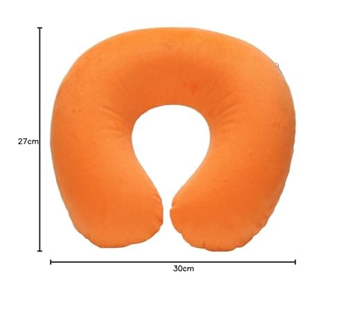 ulafbwur U-Shaped Travel Pillow Support Neck Neck Pillow Cushion U-Shaped Pillow Practical Orange One Size — view 4
