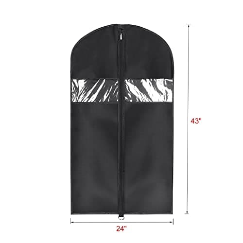Univivi Garment Bags 43 inch Suit Bags for Storage Black, Set of 8 — view 2