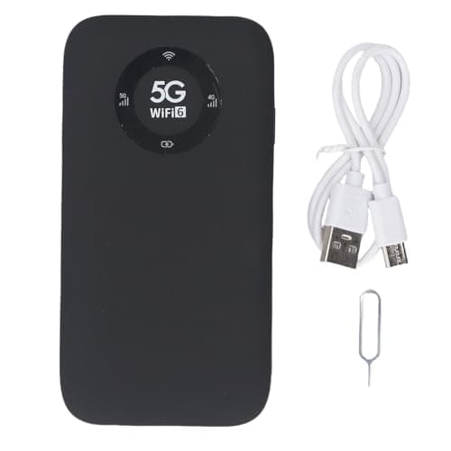 Omquot Portable WiFi Device with 5G Mobile Hotspot for On-the-Go Use, Suitable for 16 Devices with High Speed (Black) — view 6