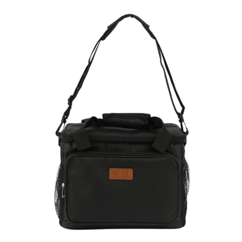 15L Insulated Cool Bag for Men & Women, Leak-Proof Thermal Lunch & Picnic Soft Cooler, Reusable Lunch Tote for Work, Beach, Travel, Black — view 3