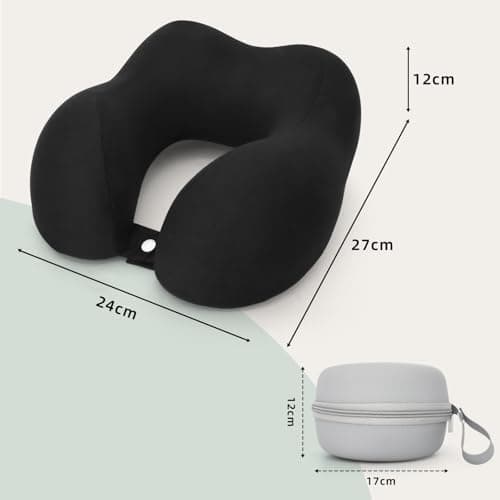 Petgulu Travel Pillow Memory Foam - Lightweight & Quick Pack Neck Pillow for Airplane Car, Neck Pillowt for Travel, Camping, Office & Home - with Storage Box — view 6