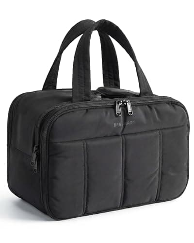 bagsmart Travel Toiletry Bag for Women, Extra Large Makeup Wash Bag, Black