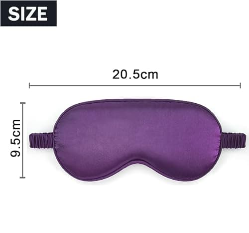 Sleep Mask Satin Eye Mask, Blackout, Deep Purple — view 2