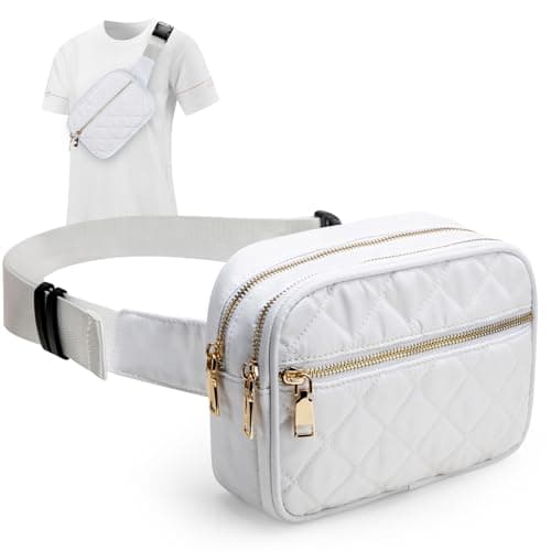 Bumbags for Ladies Rhombic Bum Bag Women Nylon Water Resistant Bumbag Black