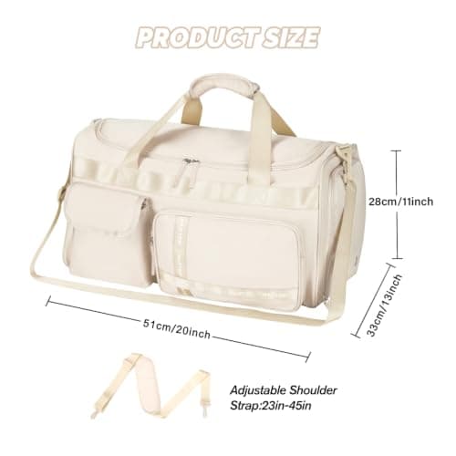 MAXTOP Travel Duffle Bag for Women Carry On Tote Weekender Overnight Bag Large Capacity Duffel Bag with Shoe Compartment,Gym Tote Bag with Dry and Wet Separation — view 6