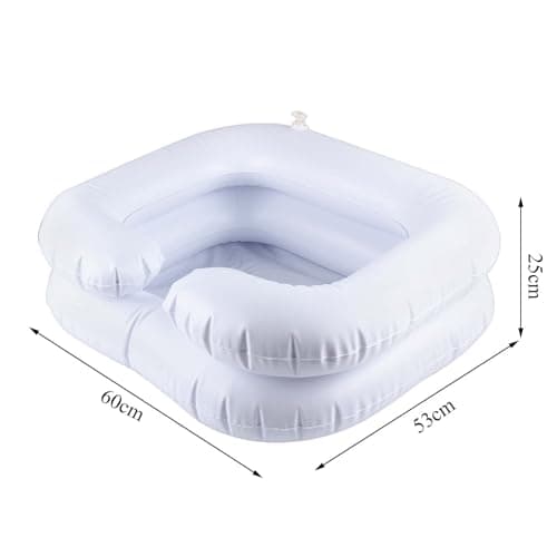 LN COZY CORNER Inflatable Hair Wash Basin, Portable Shampoo Basin for Travel & Home Use, Foldable & Leak-Proof Design, Lightweight Hair Washing Bowl for Bedridden Patients, Babies & Pets — view 2