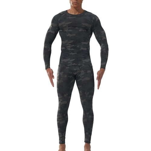 LNFINTDO Thermal Underwear for Men Long Johns Base Layer Compression sets — view 2