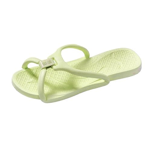 DFSDJEUW travel slippers women Foldable Couple Travel Slippers Men Women Hotel Non Slip Travel To Carry Convenient Indoor Home Bathroom Quick Drying Soft Flip Flops amazon flip flops Green 8.5