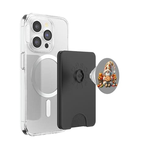 Cute Pizza Lover Gnome Grandpa Graphic For Dad Italy Travel PopSockets PopWallet for MagSafe — view 3