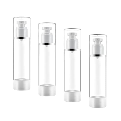Gatuida 3pcs 15ml Press Pump Spray Bottles with Silver Trim, Refillable Travel Sunscreen Spray Bottles for Cosmetics Subpackaging and Skincare Liquid — view 6