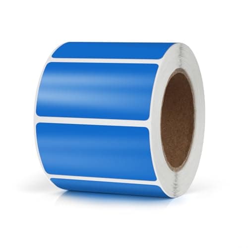 Meitaat Blue Rectangular Labels 50 x 25mm Blank Stickers Roll 500 Pcs