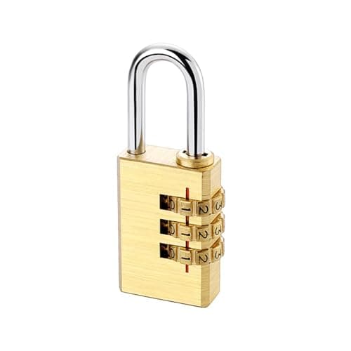 Combination Padlock - Padlock with Code 3 Digit Heavy Duty Security Padlock Luggage Lock for School Gym Locker, Shed, Cabinet, Tool Box