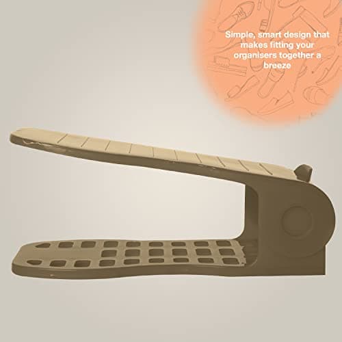 AQUARIUS Space Saver Standard Size Shoe Organisers (Brown) — view 5