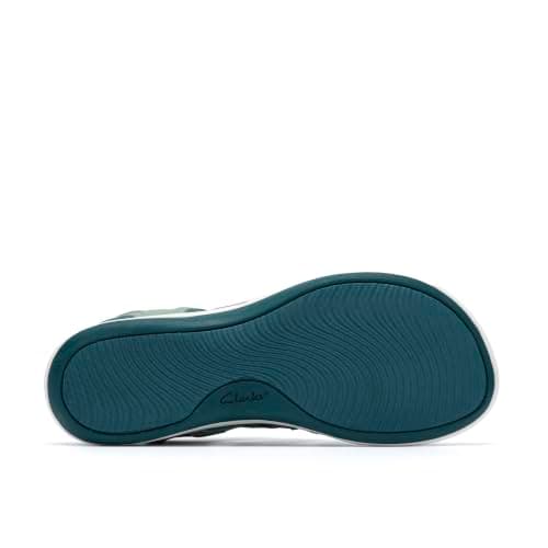 Clarks Women's Athleisure Fisherman Sandal, Teal Textile, 8 Wide — view 4