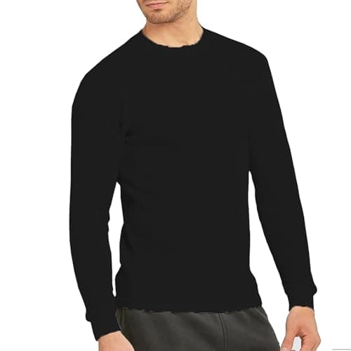 iTRONiK Pack of 4 Long Sleeve Men Thermal Shirt Underwear Top Warm Winter Brushed Inside Base Layer Vest (Multi, M) — view 5