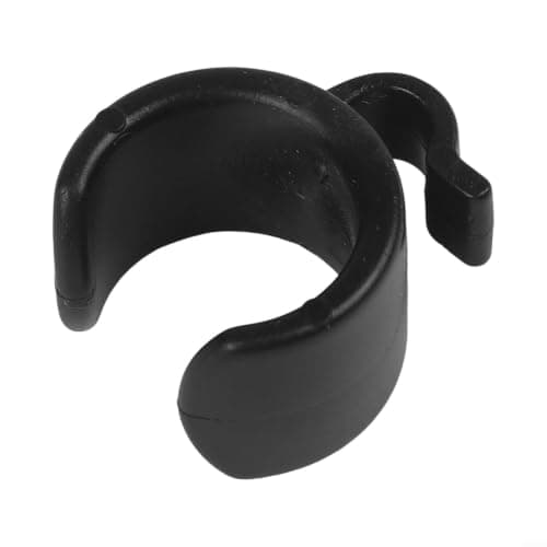 10-Pack ABS Mic Cable Clips Black 25mm Pipe Fit(25mm)