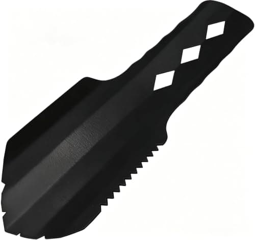 Kclkda Ultralight Metal Camping Backpacking Trowel Serrated Design Black