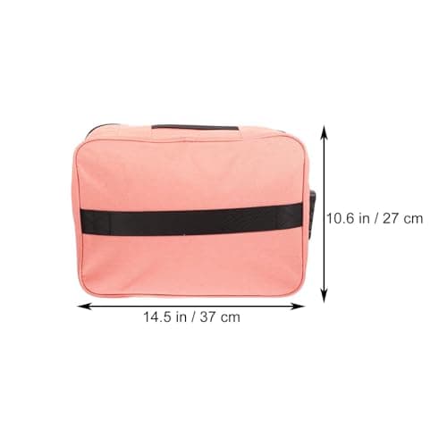 SOESFOUFU Pink Multi Layer File Storage Box with Lock for Documents — view 2