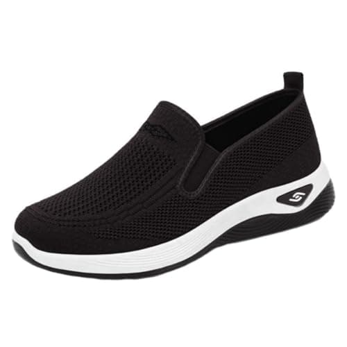 Walking Shoes Women Casual Sock Sneakers Lightweight Comfy Breathable Slip-on Orthopedic Walking Sneaker Lightweight Athletic Running Shoes Size UK 6.5 Black