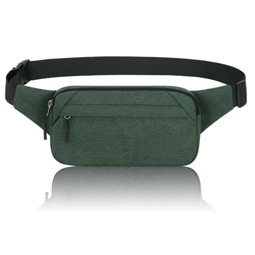 Bumbag Waterproof Bum Bag Waist Fanny Pack Running Belt for Men Women Unisex Bum Bag with Adjustable Belt for Outdoors Workout Hiking Gifts for Ladies Boys (Olive) — view 2