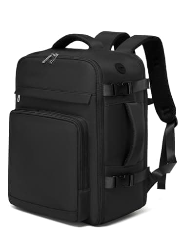Kono Ryanair Cabin Bag 40x30x20, Underseat Travel Backpack, Black Classic