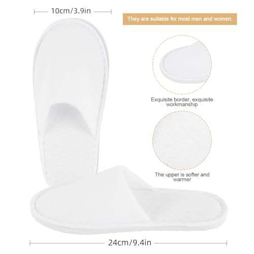 EBIEFLY 6 Pairs of Spa Slippers for Kids Hotel Slipper Disposable Outdoor Travel House Boys Girls Slippers Non-slip Soles for Children 6-10 Years Old — view 6