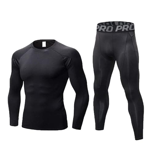LNFINTDO Thermal Underwear for Men Long Johns Base Layer Compression sets