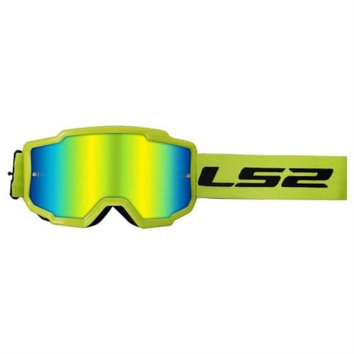 LS2 Charger Iridium Lens Goggles. MX/Motocross/Ski/Snow. H-V Yellow