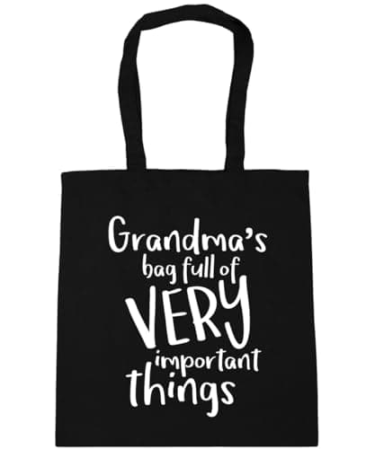 Hippowarehouse Grandma's Bag Full of Very Important Things Tote Shopping Gym Beach Bag 42cm x38cm, 10 litres