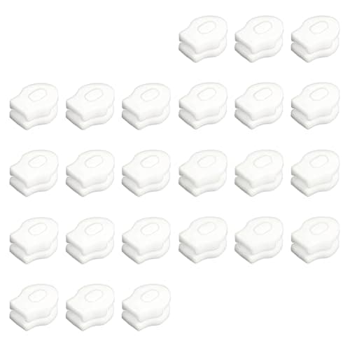 hankousi 24Pcs Zipper, White Pull Heads Zip Replacement Plastic Zipper Repair Kit for Bed Linen & Clothing