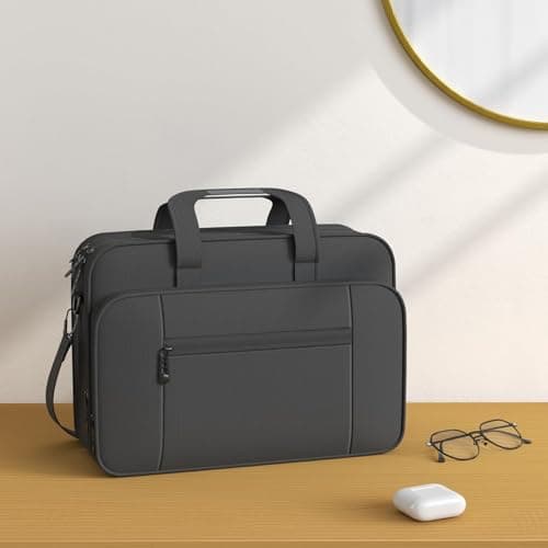 Mancro Laptop Bag 17 Inch, Large Laptop Messenger Shoulder Handbag for Men — view 3
