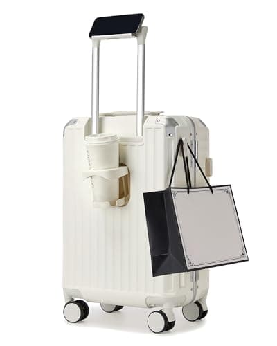 Kono 20 Inch Cabin Suitcase with Cup Holder, 39L PC Carry On Luggage