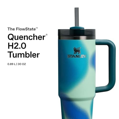 STANLEY 1913 Quencher H2.0 FlowState Tumbler 0.89L - Coastal Teal Motion — view 3