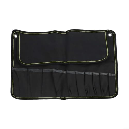 Trayneel Motorcycle Tool Roll Bag Multi Pocket Large Capacity Thickened 600D Oxford Cloth for Mechanics Electricians Plumbers DIY Repair Kits Portable Onboard Luggage(Black) — view 2
