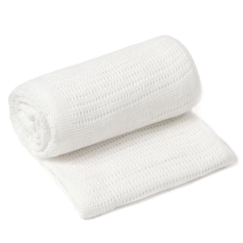 Clair de Lune Soft Cotton Cellular Baby Shawl Blanket 70 x 90 cm (White)