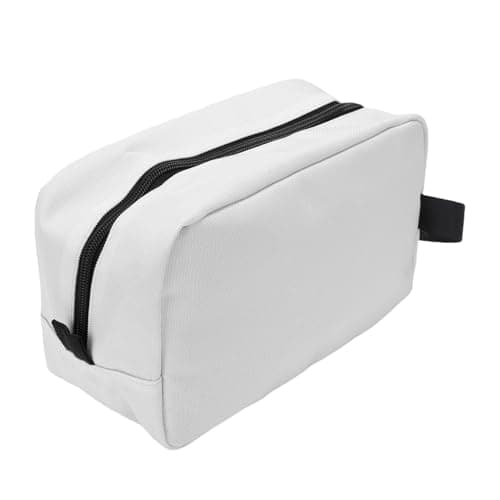 Xiuganpo Men Travel Toiletry Bag Water Nylon Hanging Toiletry Organizer with Mesh Pockets for Business Trip, Shaving Kit Portable Dopp Kit for Essentials Accessories (White) — view 4